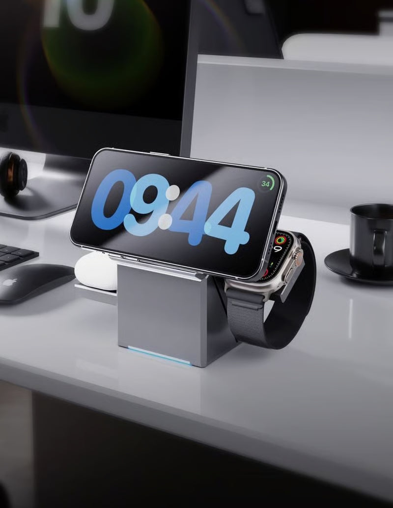 📱QI2 3-in-1 Magnetic Pop-up Wireless Charger — Get ready to say goodbye to a cluttered desktop!💼🌟