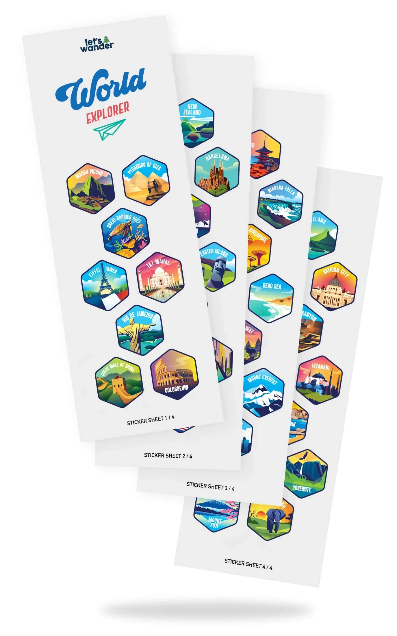 Lets Wander™ World Explorer Water Bottle + Sticker Set
