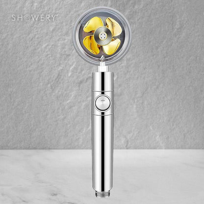 Showery® Turbo Shower Head:  High Performance Technology