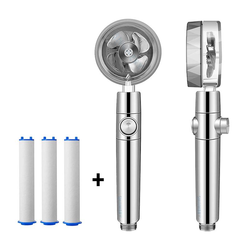 Showery® Turbo Shower Head:  High Performance Technology