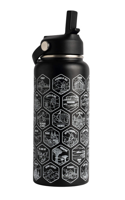 Lets Wander™ World Explorer Water Bottle + Sticker Set