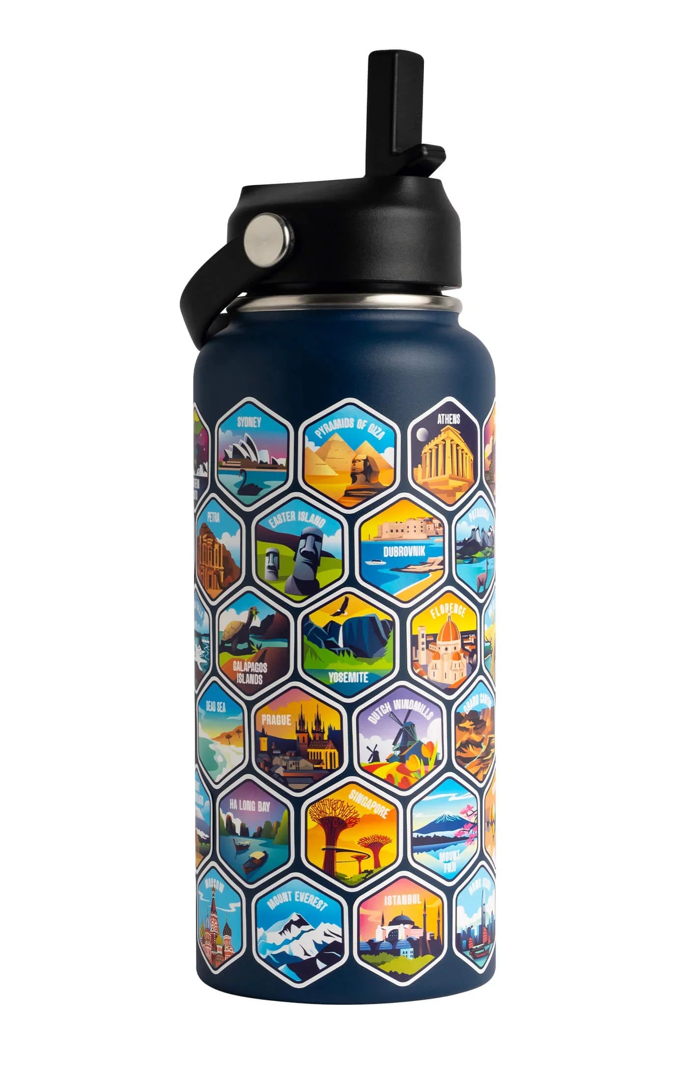 Lets Wander™ World Explorer Water Bottle + Sticker Set